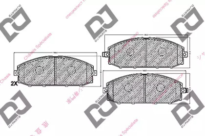 Комплект тормозных колодок DJ PARTS BP1033